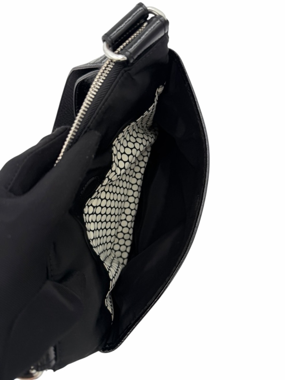 Brighton Twister GoGo Black Nylon & Croc Pattern Crossbody - Picture 5 of 9